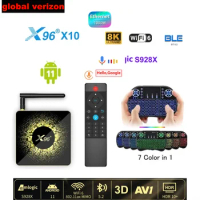 X96 X10 TV Box Android 11 DDR4 Amlogic S928X Support 8K USB3.0 5G Wifi 1000M LAN BT5.2 vs h96 max v58 mecool km2 plus deluxe
