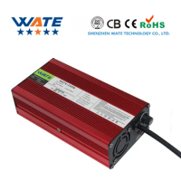 84V 3A Charger 72V Li-ion Battery Smart Charger Used for 20S 72V Li-ion Battery High Power With Fan Red Aluminum Case