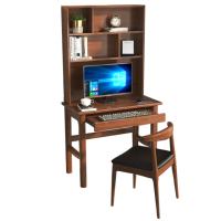 【HappyLife】實木小型書架書桌80公分 Y10987(電腦桌 工作桌 餐桌 桌子 木桌 實木桌 木頭桌 辦公桌)