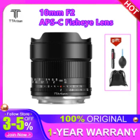 TTArtisan 10mm F2 APS-C Fisheye Lens 105° Wide Angle Manual Lens for Fuji X Sony E M43 Nikon Z Canon RF xt5 xs10 a6600 a7 z8 z9