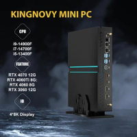 Mini Gaming PC Desktop Computer i9 14900F i7 14700F NVIDIA RTX 4070 12G 4060Ti 64G DDR5 4T SSD Four Display 8K Outputs Optical