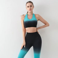 Louisa Sport Set Ombre Sport Bra + Legging Booty Crunch / Setelan Sport Bra + Celana Legging Panjang