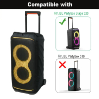 Vỏ loa, cho Loa Cầm Tay JBL PartyBox Sân Khấu 320, Vỏ lưới trượt, Phụ kiện vỏ bảo vệ