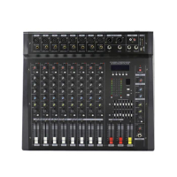 professional 8 channel sound mixer amplifier audio 16dsp usb dj controller/audio console mixer
