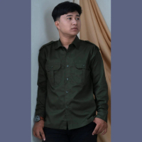 KEMEJA SERAGAM KERJA ENZINO POLOS LENGAN PANJANG / SERAGAMAN PROMOSI / BAJU KEMEJA KERJA