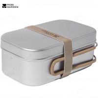 MOBI GARDEN Camping Outdoor Tableware Set Portable Stainless Steel Lunch Box For Kids Adult Picnic Large Capacity Food Container
