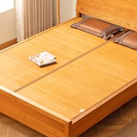 【匠俱】夏季冰絲蓆 雙面涼蓆 可折疊 單人床雙人床都可用 180cm*200cm(雙人6尺 竹涼蓆 涼感床墊 草蓆)