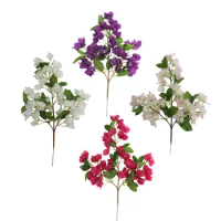 2pcs Artificial Bougainvillea glabra Flower Branch For Plant Wall Background Wedding Party Home Hotel Office Bar Decorative