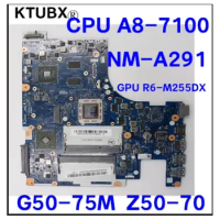 aclu7 aclu8 NM-A291 For Lenovo Z50-75 G50-75 laptop motherboard FUR 5B20F66787 with CPU A8-7100 GPU 