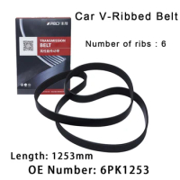 Car PK Transmission V-Ribbed Belt For HAVAL H6 H7 2.0T 2016- Engine:GW4C20 6PK1253 9091602667 9091602668 90916C2005 Accessories