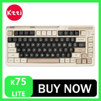 Kzzi K75 Keyboard Lite Three Mode Bluetooth Wireless Gasket RGB Customize 82key Mechanical Keyboard Game Office PC Accessories