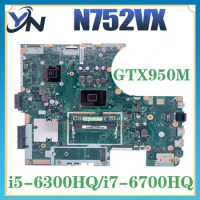 N752VX For ASUS Vivobook Pro N752 N752V N752VW N752VXK Laptop Motherboard Mainboard I5-6300HQ I7-6700HQ CPU GTX950M