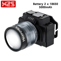 Senter Kepala Zoom LED Laser Rechargeable 3 Mode