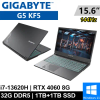 GIGABYTE 技嘉 G5 KF5-H3TW394KH-SP4 15.6吋 黑-特仕機(32G/1TB+1TB)