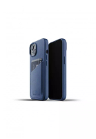 Mujjo Mujjo Full Leather Wallet Case for iPhone 13 Casing Handphone Premium Apple - Blue