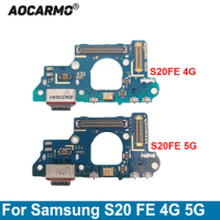 Aocarmo USB Charging Port For Samsung Galaxy S20 FE 4G/5G Charger Dock With Microphone Replacement Parts