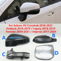 For Subaru Outback Legacy Forester XV Crosstrek Impreza 2018-2020 Wing Door Side Rearview Mirror Lower Cover Cap Lid Light Lamp