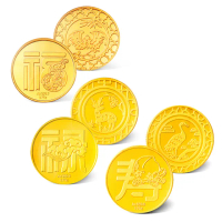 【GJS 金敬順】黃金9999一錢金幣3入組(總金重:3.00錢)