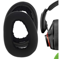 Geekria Comfort Hybrid Velour Replacement Ear Pads for Sennheiser GSP 600, GSP 601 GSP 602, GSP 670 Headphones Ear Cushions