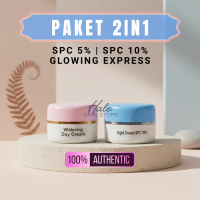 [FARMA] Paket 2in1 SPC 10 5 Glowing Express Cream Whitening Pencerah Wajah Memudarkan Flek Hitam