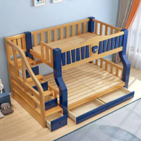 【免運】 美雅閣| 禧漫屋腿加粗實木兒童兩層高低床子母床上下床上下鋪床二層雙層床
