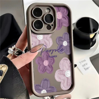 Case For Oneplus 8T 1+8T One Plus 8T Fashion Purple Flower Patttern Cover For One Plus 8T 1+8t Shockproof Matte Silicone Capa
