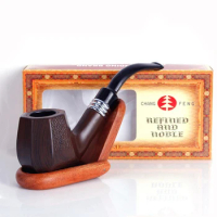 Resin Pipe Chimney Double Filter Smoking Pipes Herb Tobacco Pipe Cigar Gifts Narguile Grinder Smoke Mouthpiece