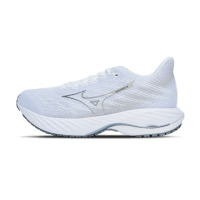 【MIZUNO 美津濃】Wave Rider 28 男鞋 灰銀色 波浪片 緩衝 回彈 運動鞋 慢跑鞋 J1GC240304