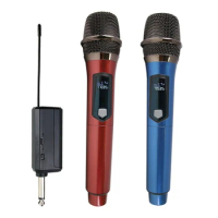 2 Handheld Microphone Professional Karaoke UHF Wireless Microphone 2 Channels