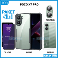 Paket Komplit 4in1 Case Fusion Untuk Xiaomi Poco X7 Pro M7 Pro Perlindungan Lengkap Proteksi Handpho