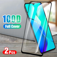 2PCS HD Tempered Glass Flims For Vivo Y27 4G Full Cover Black sealing edge Screen Protector For Vivo y27 5g phone Protector flim