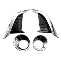 for Toyota Corolla Cross XG10 2020 2021 ABS Chrome Front Side Fender Front Bumper Eyebrow Fog Light Lamp Cover Trim