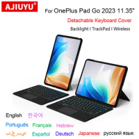 Magnetic Keyboard Cover For OPPO Pad Air 2 11.35" OnePlus Pad Go 2023 Tablet Flip Stand Case TrackPad Backlight Magic keyboard