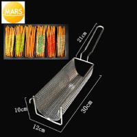 Stainless Steel Fried Long French Fries Baskets Big Potato Chips frying Rack Strainer Fryer kitchen Cooking Colander Tool