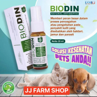 Biodin spray 20ml obat scabies Demodex luka borok jamur kucing anjing