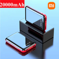 Xiaomi Mini Power Bank 20000mah Portable Charger Mirror Screen Led Digital Display Powerbank External Battery Pack For Iphone