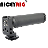 NICEYRIG Photo Camera Accessories Cheese Handle with Cold Shoe Mount for DSLR Camera for Canon 5d 7d 60d 70d for Nikon D800
