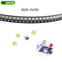 3030 3V 6V 50pcs 100pcs TV Backlight 1W SMD LED LCD TV Repair Assorted Package Kit Cool White