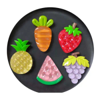 45*74MM Large Size Tropical Fruit Vegetables Resin Flatback Cabochons Jelly Charms For Phone Case Scrapbooking Slim