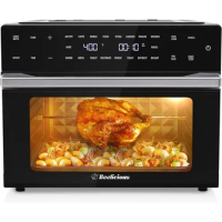 32QT Extra Large Air Fryer, 19-In-1 Toaster Combo with Rotisserie and Dehydrator, Digital Convection Oven Counter