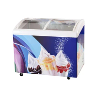 Smad Commercial Horizontal Chest Glasstop Freezer Refrigerator