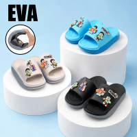 INKAYNI Sandal Anak Laki-laki EVA Selop Tebal Basket Lego Pixel Karakter 3D Anti Slip Anti Licin Rin