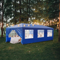 Party Tent Outdoor Gazebo Wedding Tent Canopy &amp; Removable Walls,Blue Tent
