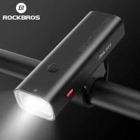ROCKBROS lampu sepeda 800LM IPX6 pengisian daya tipe-c senter LED 3000mAh MTB jalan 5mode lampu bers