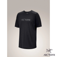 【Arcteryx 始祖鳥】男 Ionia ArcWord Logo 短袖羊毛T恤(黑)