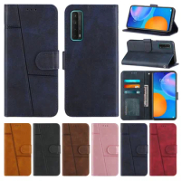 Wallet Flip Cowhide Pattern For Huawei P Smart 2021/Y6P 2021/Y6P 2019/Y5P 2020/Honor 9S/8A Anti Drop Leather Cover Case