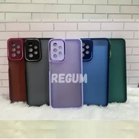 Hard Case Samsung A32 4G, A32 5G Frosted Semi Transparant Silikon A32 4G Hitam