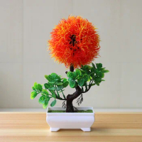 Artificial Flower Bonsai Pot Spring Grass Snapdragon Plant Small Tree Bonsai Potted Flower Decoration Ornaments
