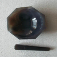 Agate Mortar / with pestle / Inside Diameter: 40mm
