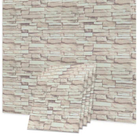 Waterproof Self-adhesive Wallpaper PE Cotton Foam Wallpaper 3D Brick Wall Stickers Living Room DIY Background Decorations